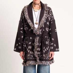 Paisley fringe wrap Cardigan